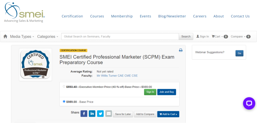 SMEI Certified Professional Marketer Course