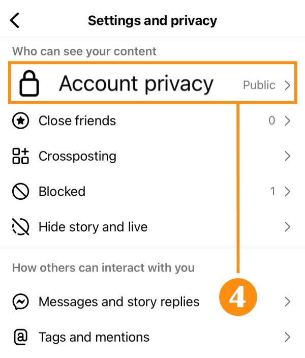 Account Privacy